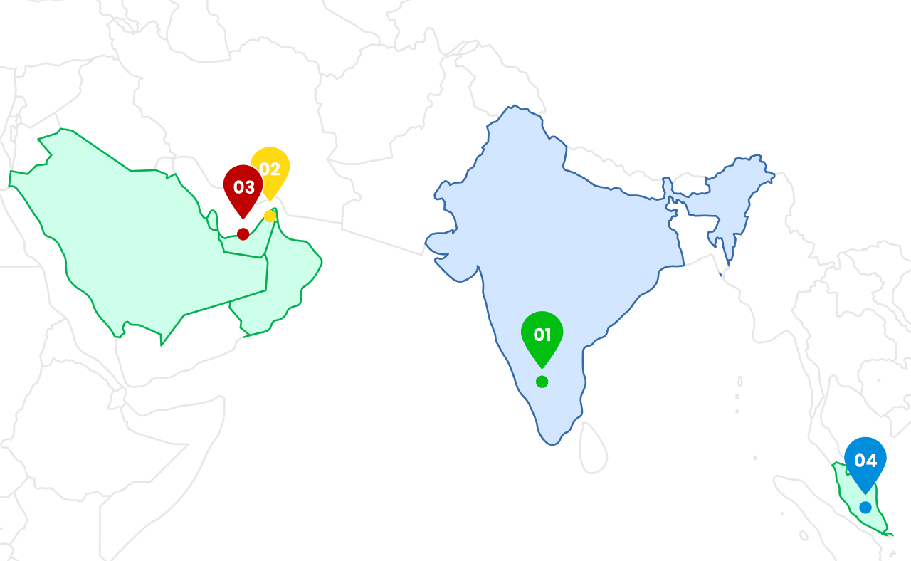 Nanosoft global offices locations UAE India Singapore facility management software company