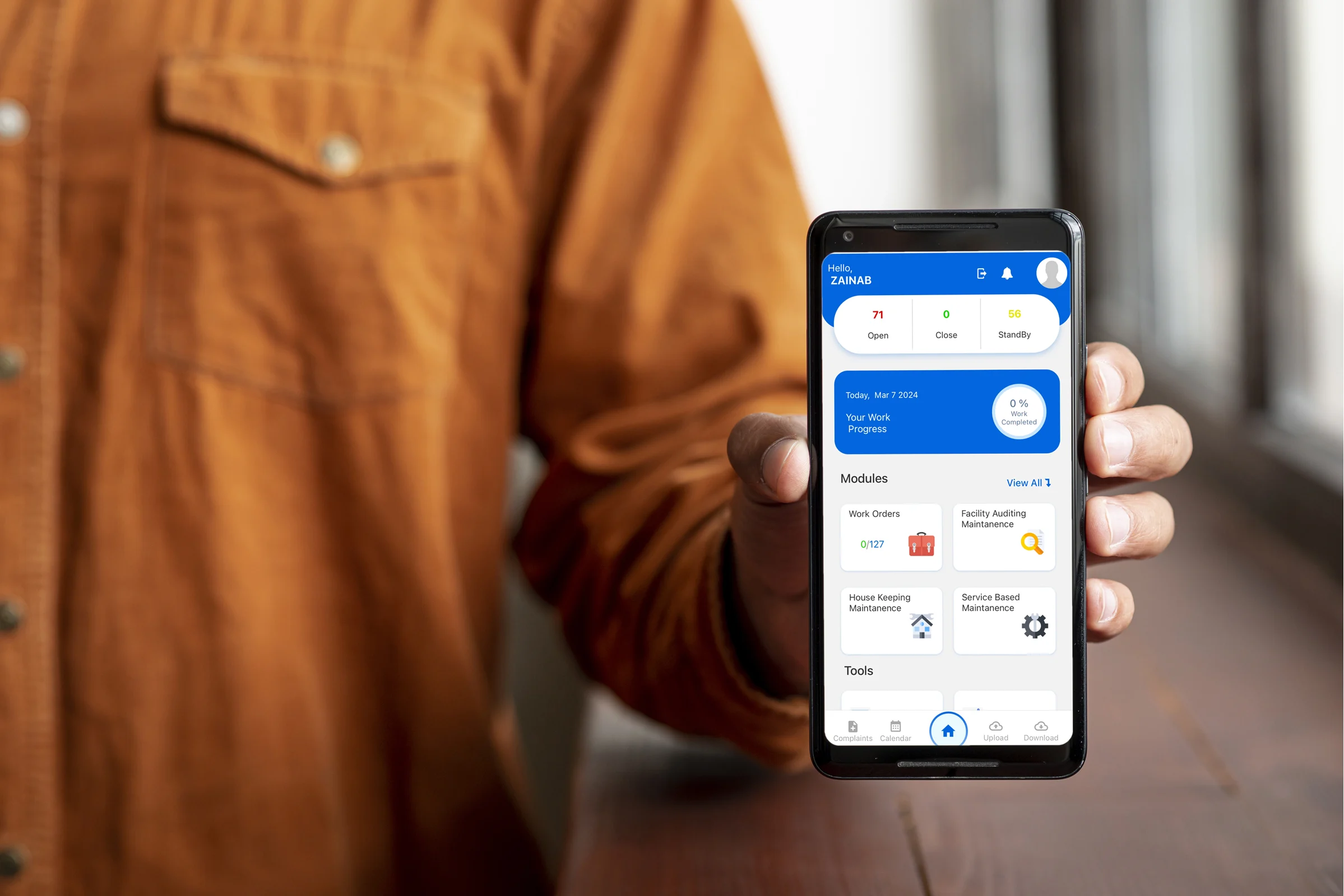 Reach mobile application for field technicians to manage maintenance work orders digitally