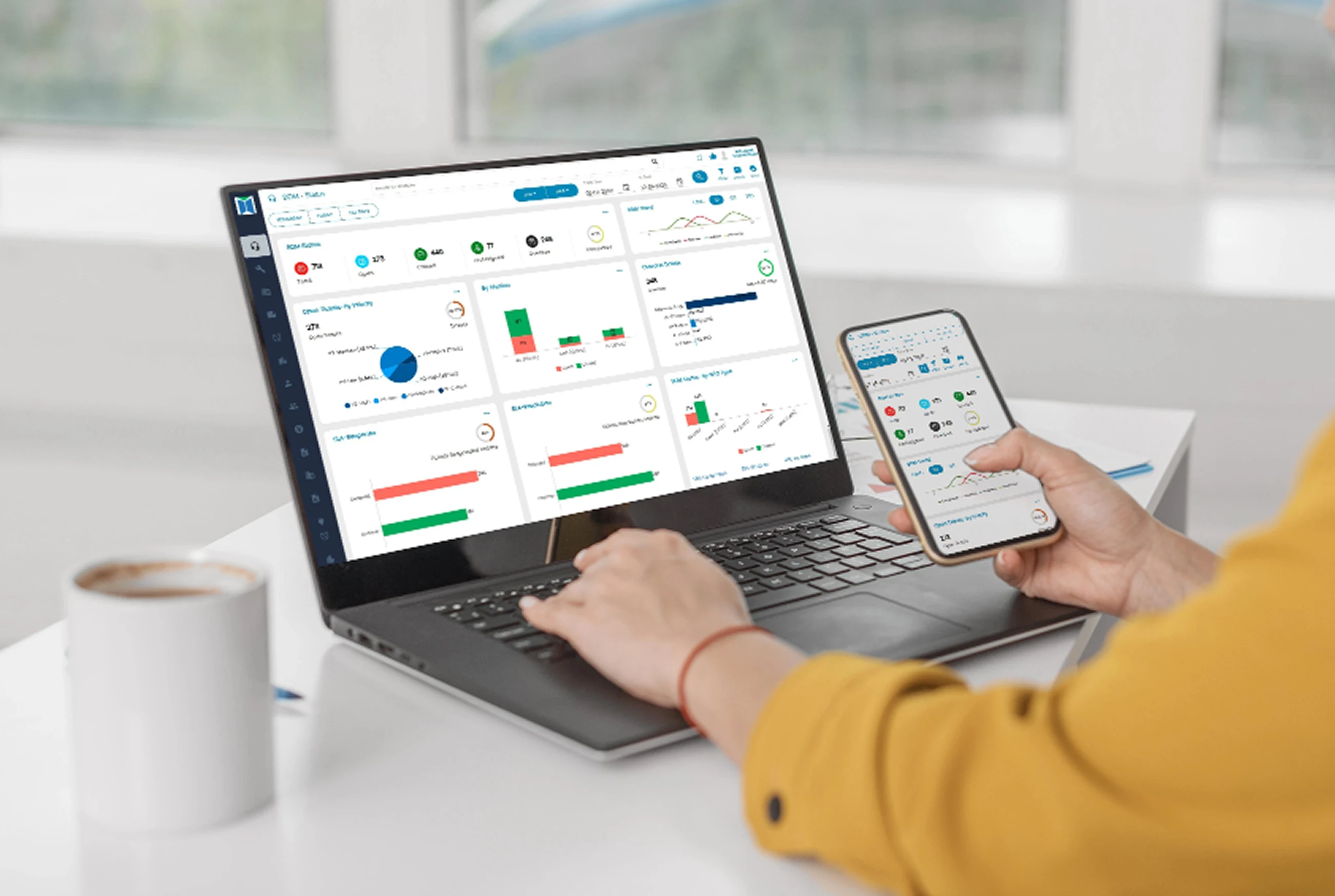 Xceed BI analytics dashboard for facility management KPIs and business intelligence reporting